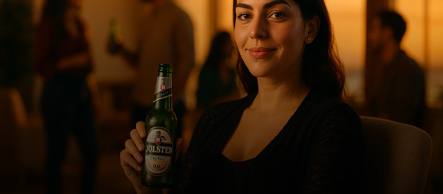 Assorted Holsten non-alcoholic malt beverage bottles